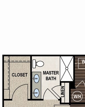B1 Floor Plan at Ascent at Mallard Creek Apartment Homes, Charlotte
